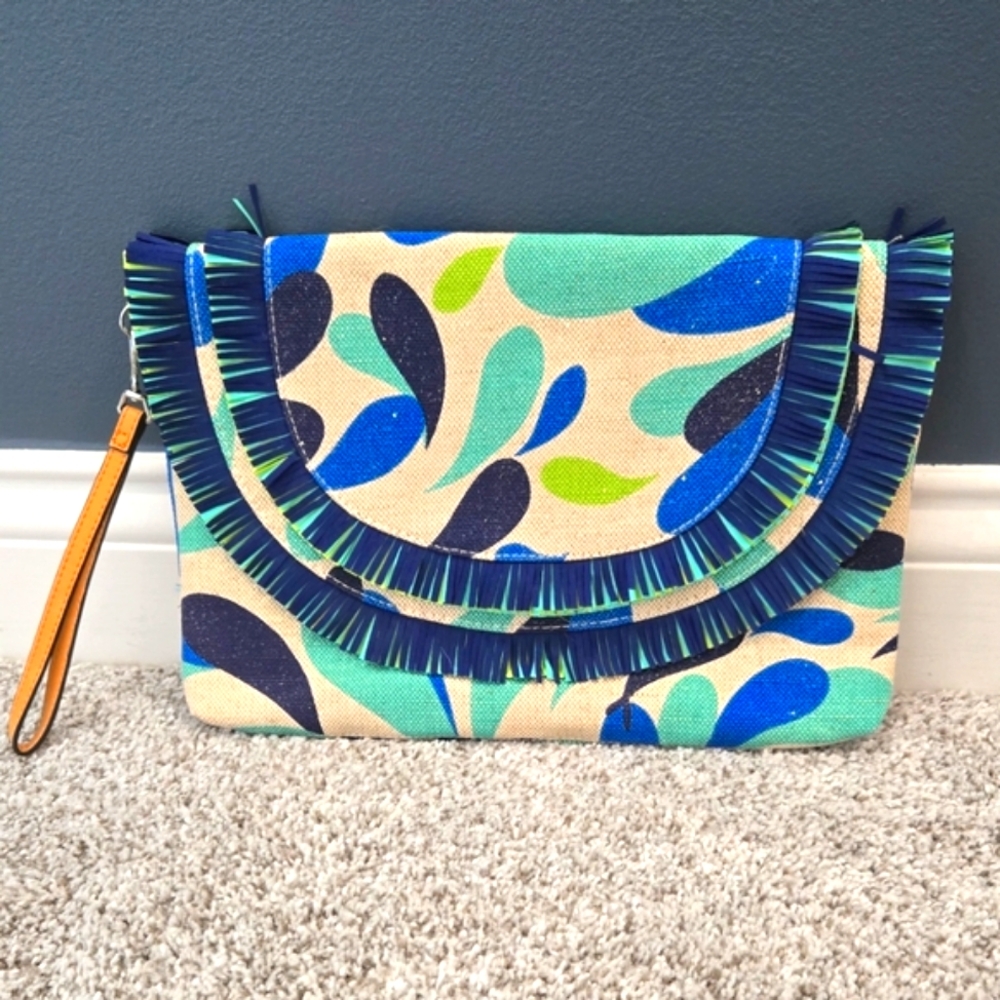 Vera Bradley Summer School Fringed Clutch